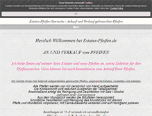Tablet Screenshot of estates-pfeifen.de